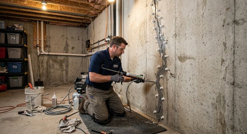 Basement Crack Repair in Apollo Beach, FL