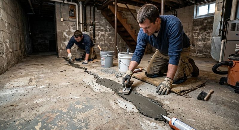 Cracked Basement Floor Repair in Apollo Beach, FL