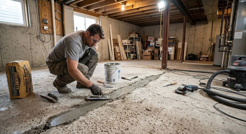 Cracked Basement Floor Repair in Apollo Beach, FL