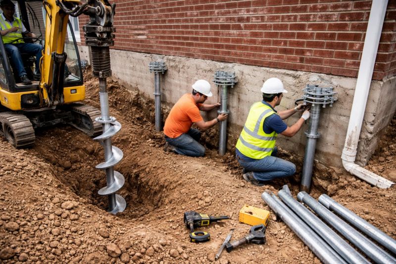 Helical Piers Installation in Apollo Beach, FL