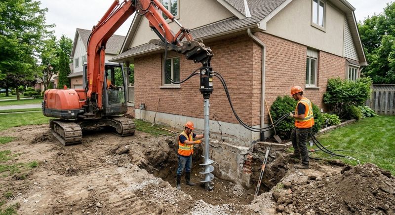 Helical Pile Installation in Apollo Beach, FL