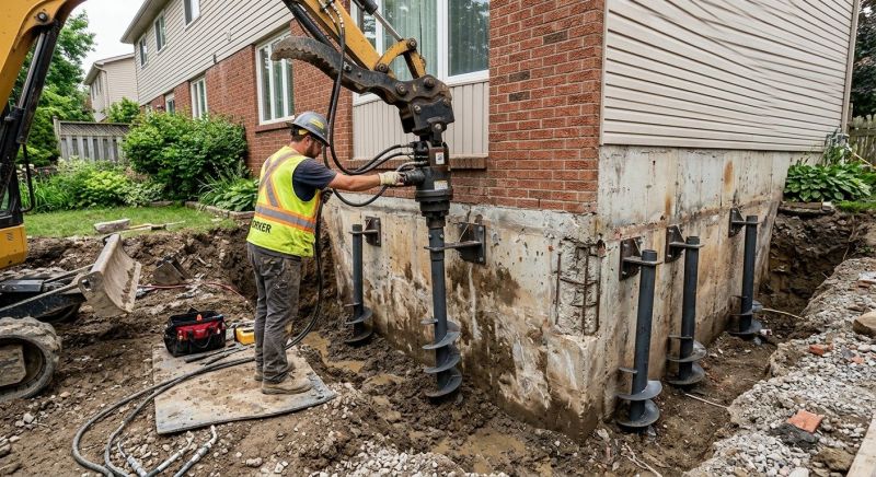 Helical Pile Installation in Apollo Beach, FL