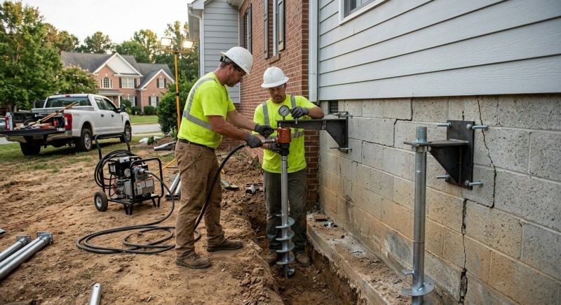 Helical Pile Installation in Apollo Beach, FL